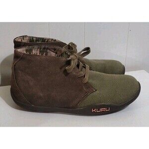 Kuru Aalto Chukka Womens 9.5 Suede Green Brown Hiking Comfort Boho Casual Shoes